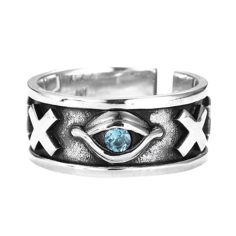 Men's Design Sense Niche Retro Personalized Index Ring
