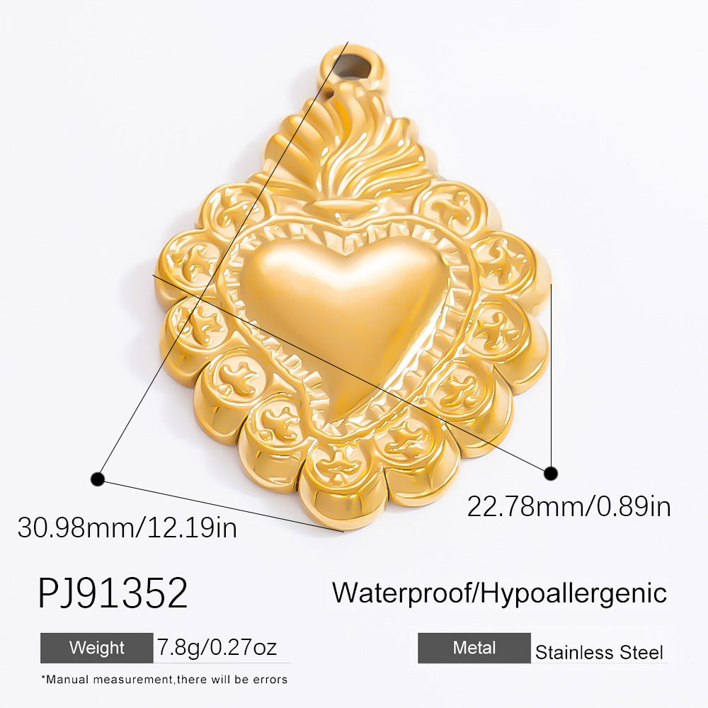 Inlaid Color Diamond Candy Moon Heart Earrings