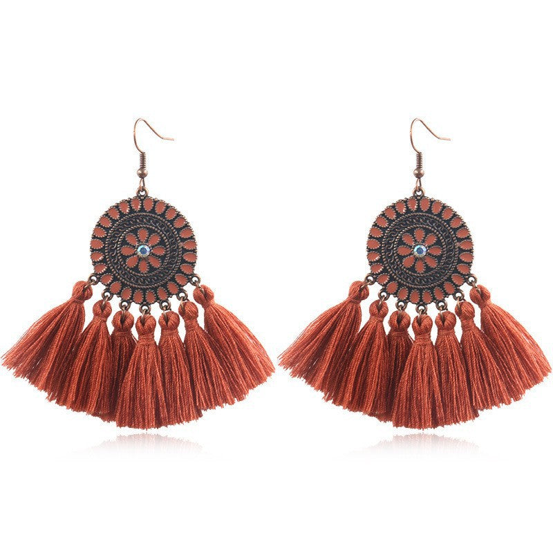 Geometric Enamel Suit Popular Bohemian Temperamental Earrings