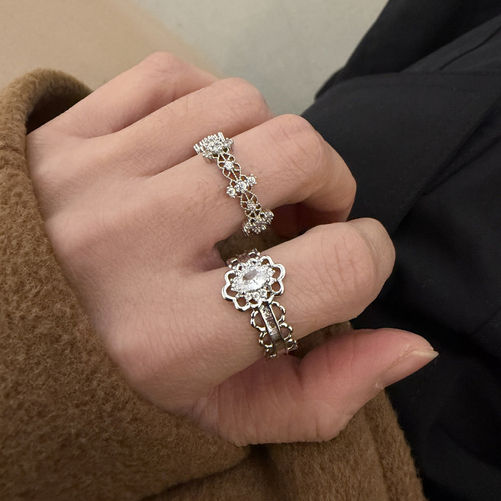 Zircon Niche Light Luxury Index Finger Rings