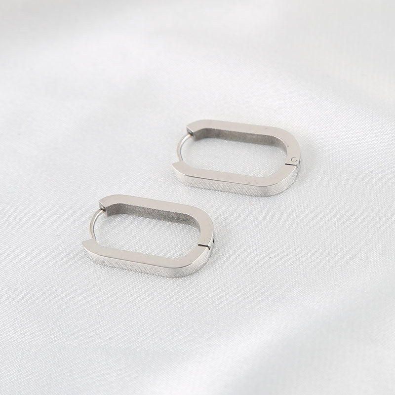 Women's & Men's Stainless Steel U-shaped Titanium Ear Fashion Earrings