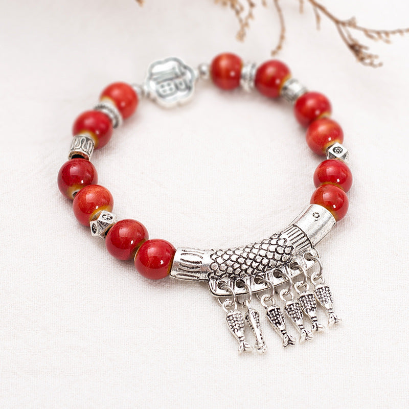 Women's & Men's Retro Ethnic Style Chinese Niche Ceramic Bracelet