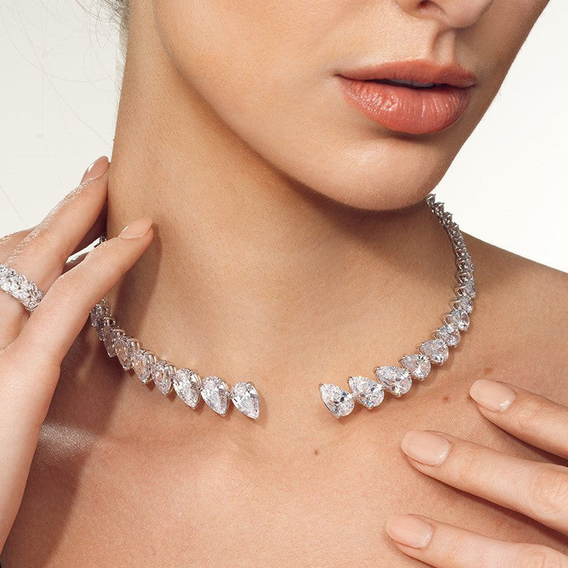 Women's Diamond Open High-grade Party Fashion Alloy Collar