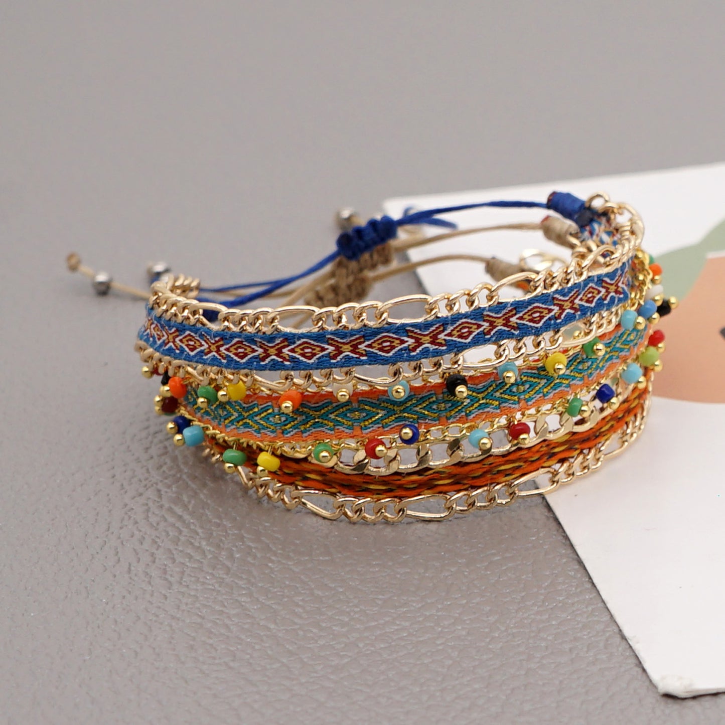 Nepal Retro Ethnic Hand-woven Ribbon Colored Bracelets