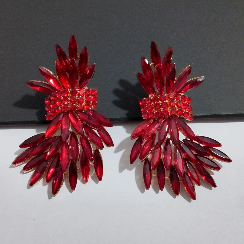 Full Diamond Wheat Wings Exquisite Elegant Graceful Fashion Rings