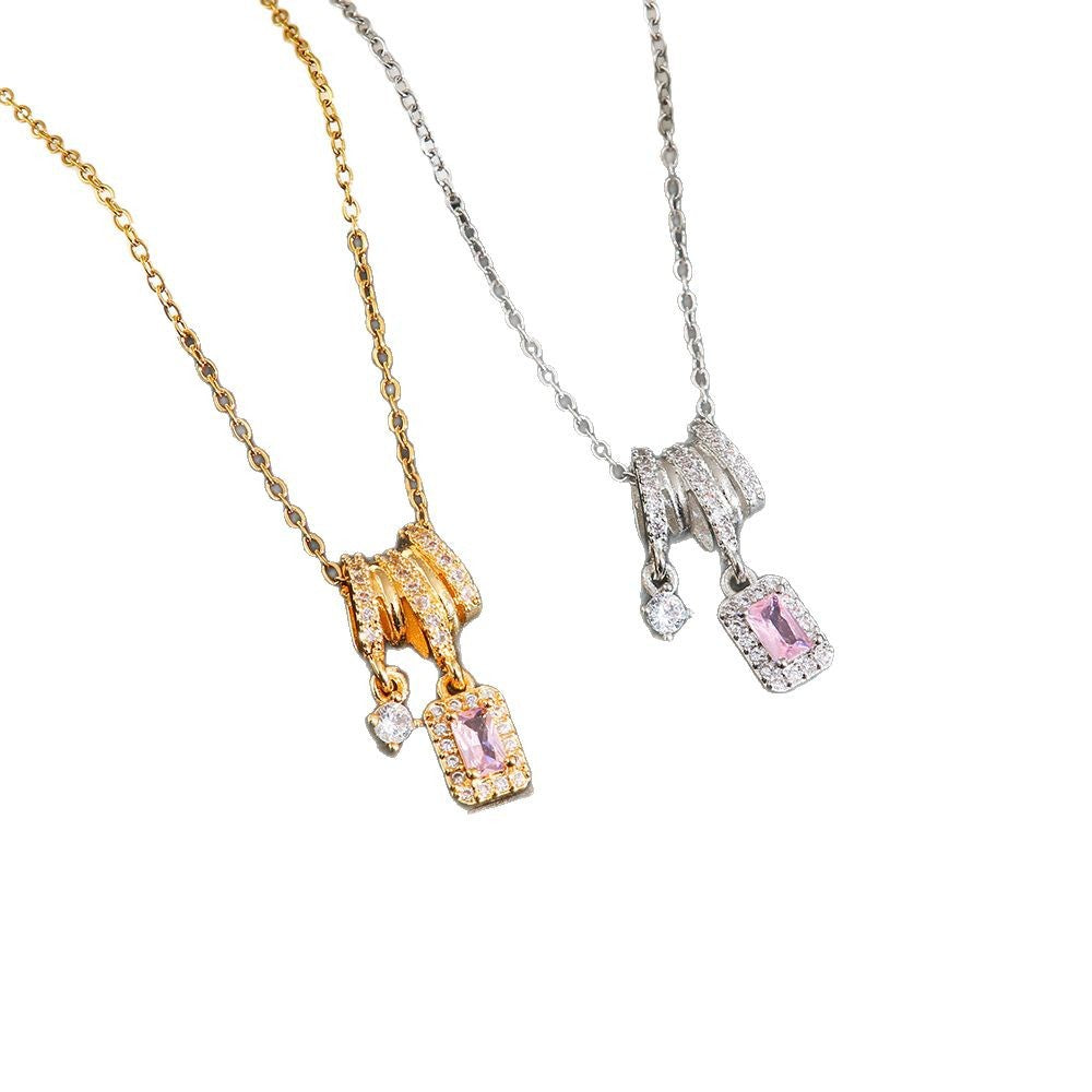 Female Sweet Cool Niche Design Advanced Micro Necklaces