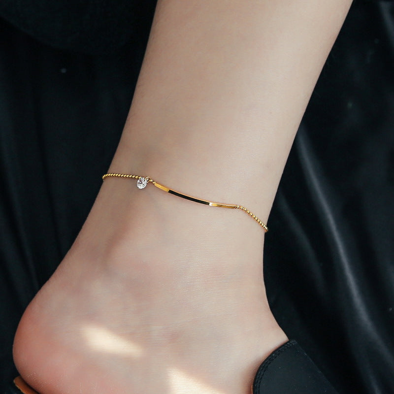 Women's Steel High-grade Gold Does Not Fade Anklets