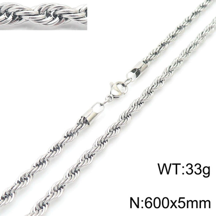 Women's & Men's Thick Thin Clavicle Chain Accessories Rock Necklaces