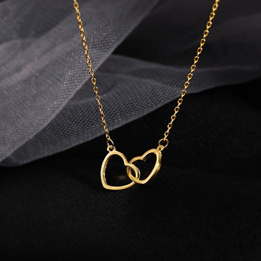 Women's Gold Love Double Titanium Steel For Necklaces