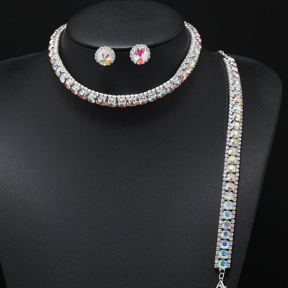 Women's Light Luxury Temperament Grandmother Lu Color For Jewelry Set