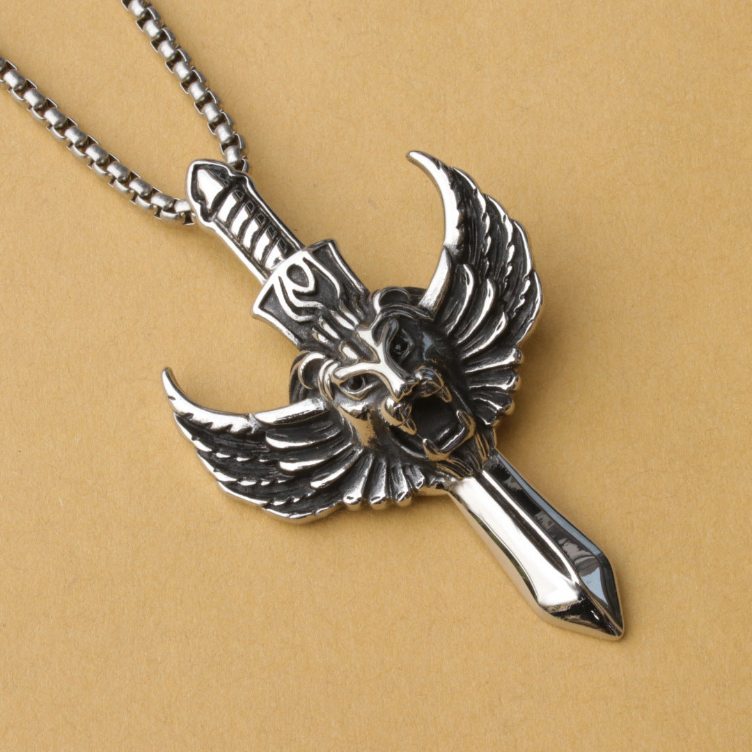 Fashion Retro Personalized Heart Wings Nightclub Hipster Necklaces