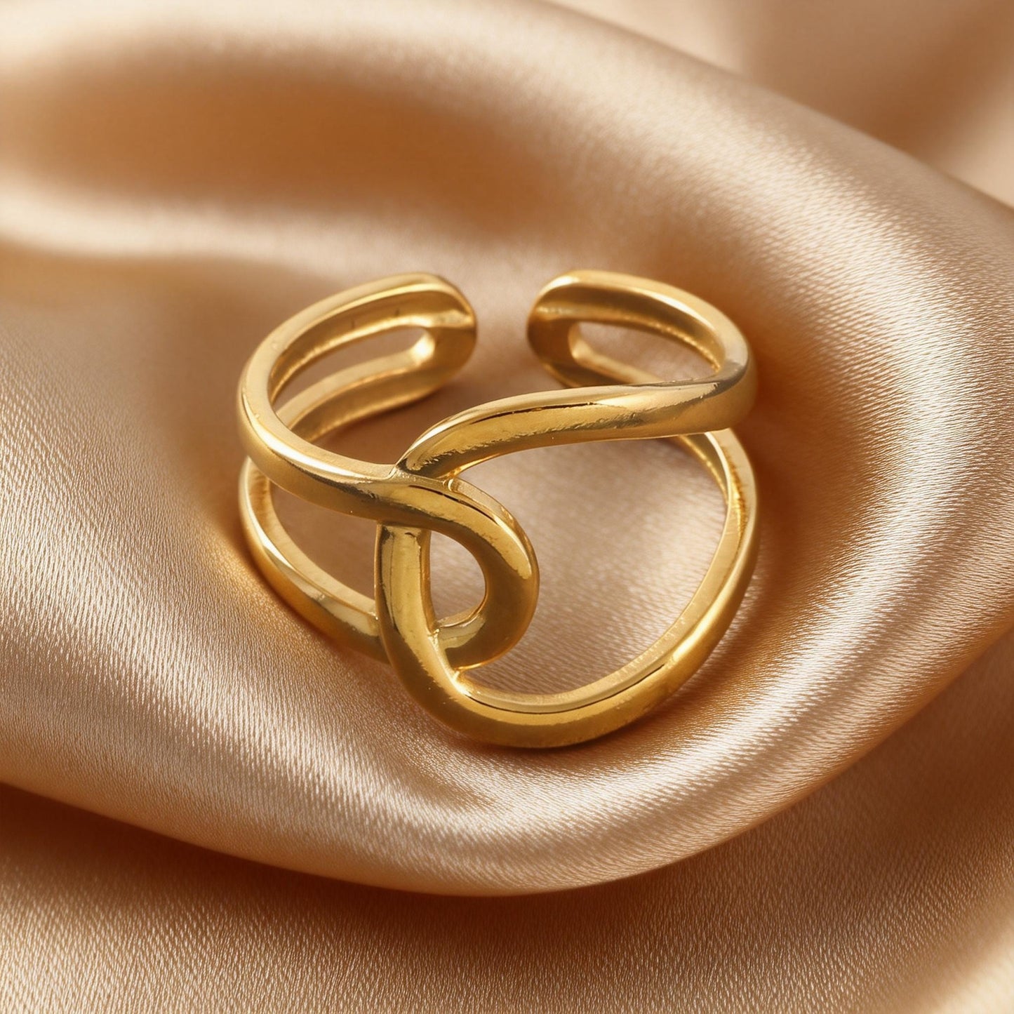 Steel Open-end Niche High-grade Fashion Trend Affordable Luxury Style Ring