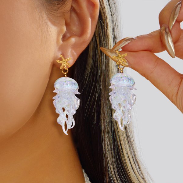 Fresh Conch Starfish Long Tassel Ear Hook Female Niche Earrings
