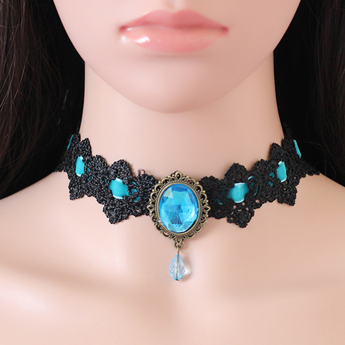 Gothic Dark Style Lace Combination Unique Design Jewelry Set