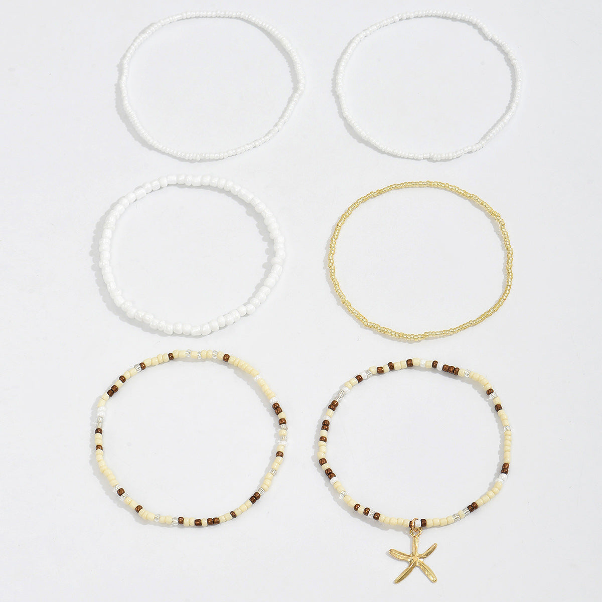 Women's Summer Beach Beads Stringed Vacation Style Anklets