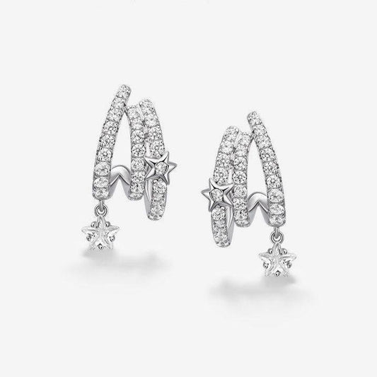 Bright Meteor Shiny Ear Clip Light Luxury Rings