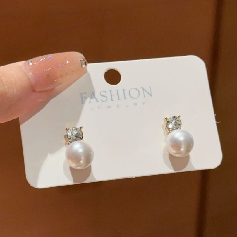 Women's Low Price Light Luxury Premium Temperamental Pearl Eardrops Rings