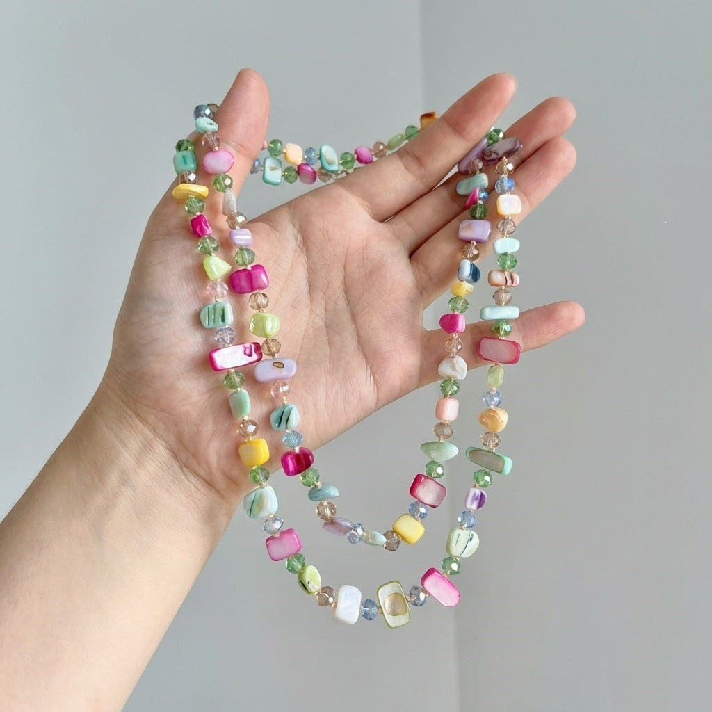 Women's Beaded Personal Bohemian Ethnic Style Fashion Sweater Necklace