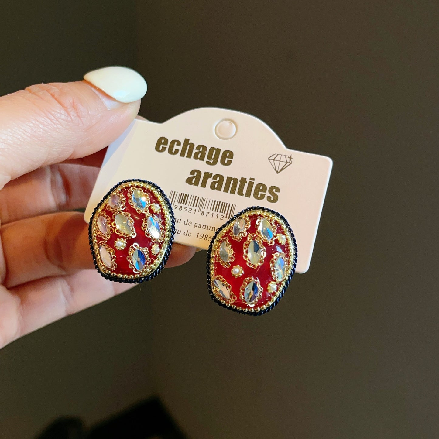 Grade Colored Gems Chain Agate Red Rings