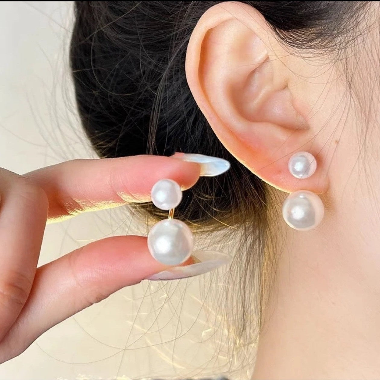 Pearl One Pair Two Wearing Style Niche Versatile Elegant Ear Hook