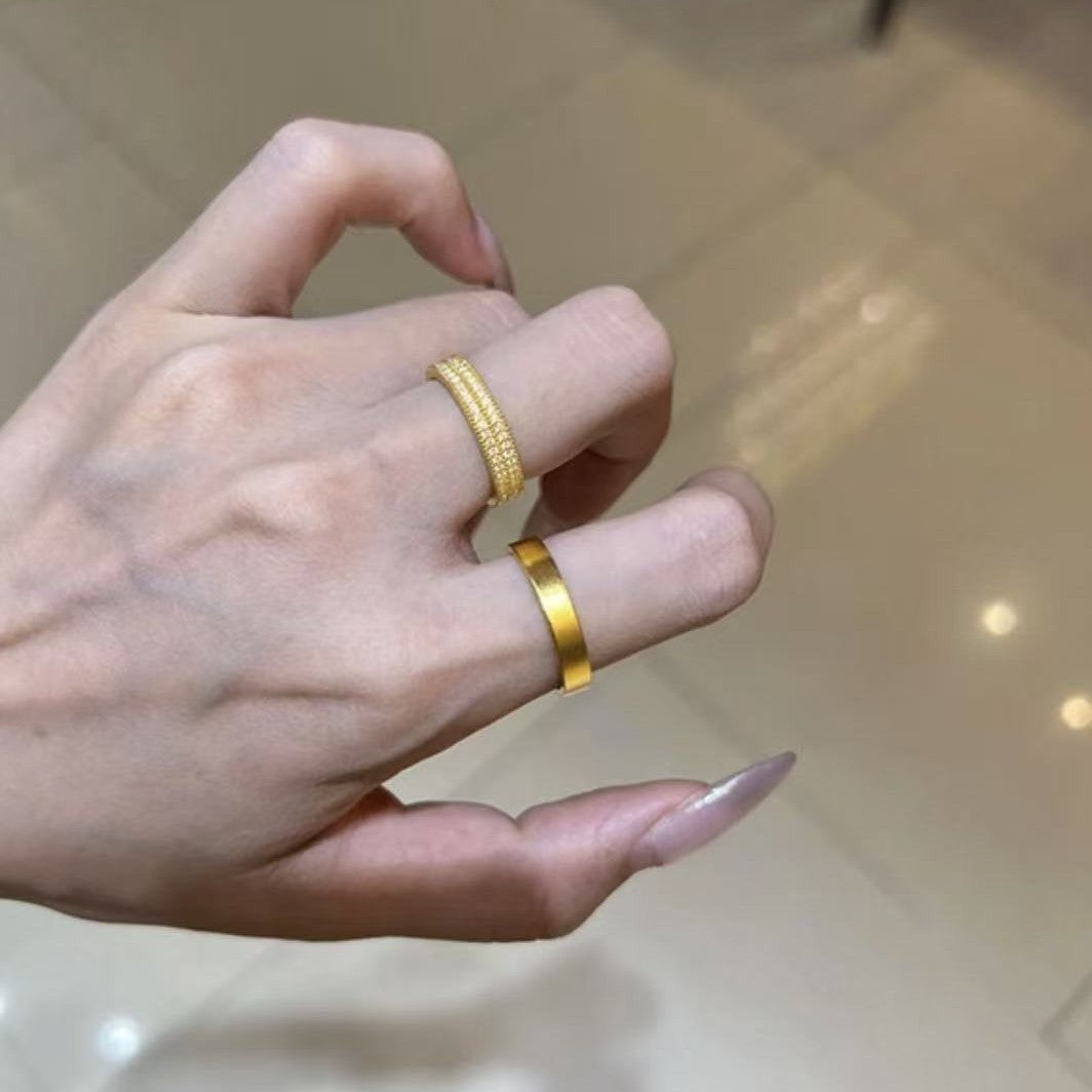 Shiny Female Cold Wind Opening Adjustable Personality Affordable Ring