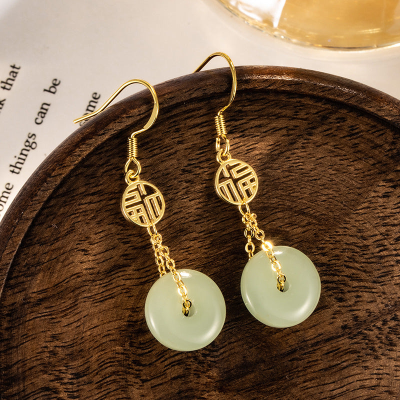 Style National Dynasty Ping An Xi Le High Imitation Ear Hook