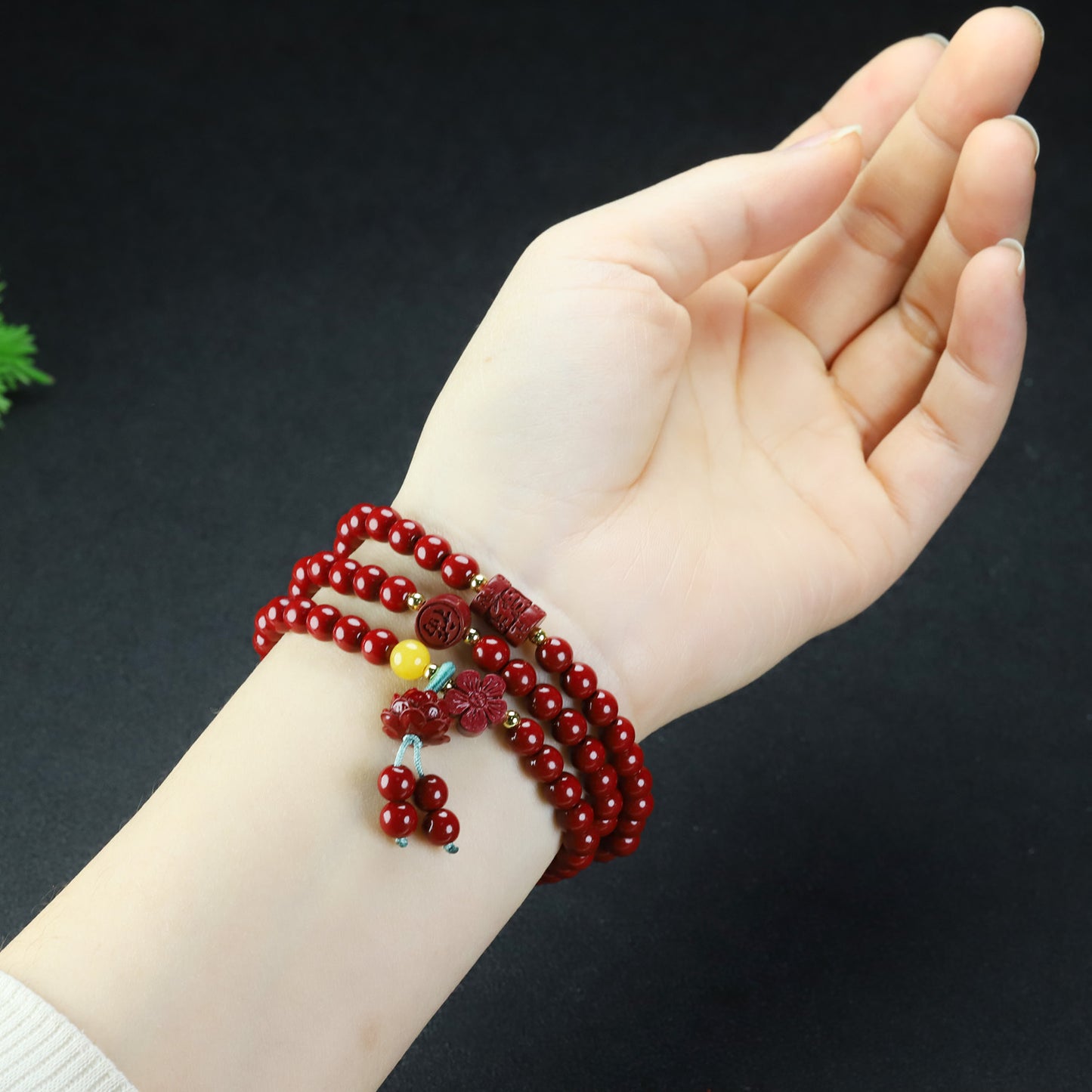 Three-ring Female Niche Exquisite Light Luxury Lucky Bag Beaded National Pendants