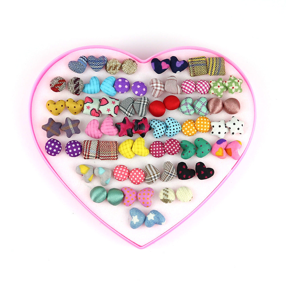 Women's Flower Love Heart Not Allergic To Stud Earrings