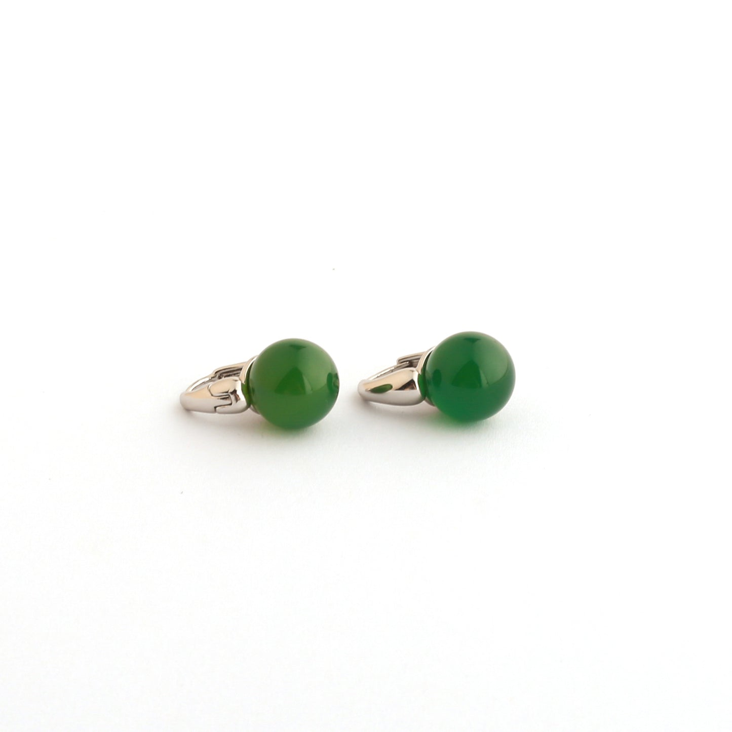 Real Gold Gaanized Enamel Diamond Retro Earrings
