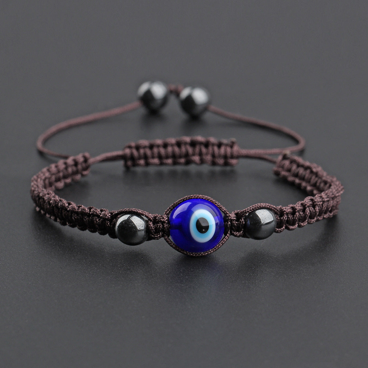 Devil's Eye Adjustable Woven Blue Colored Bracelets