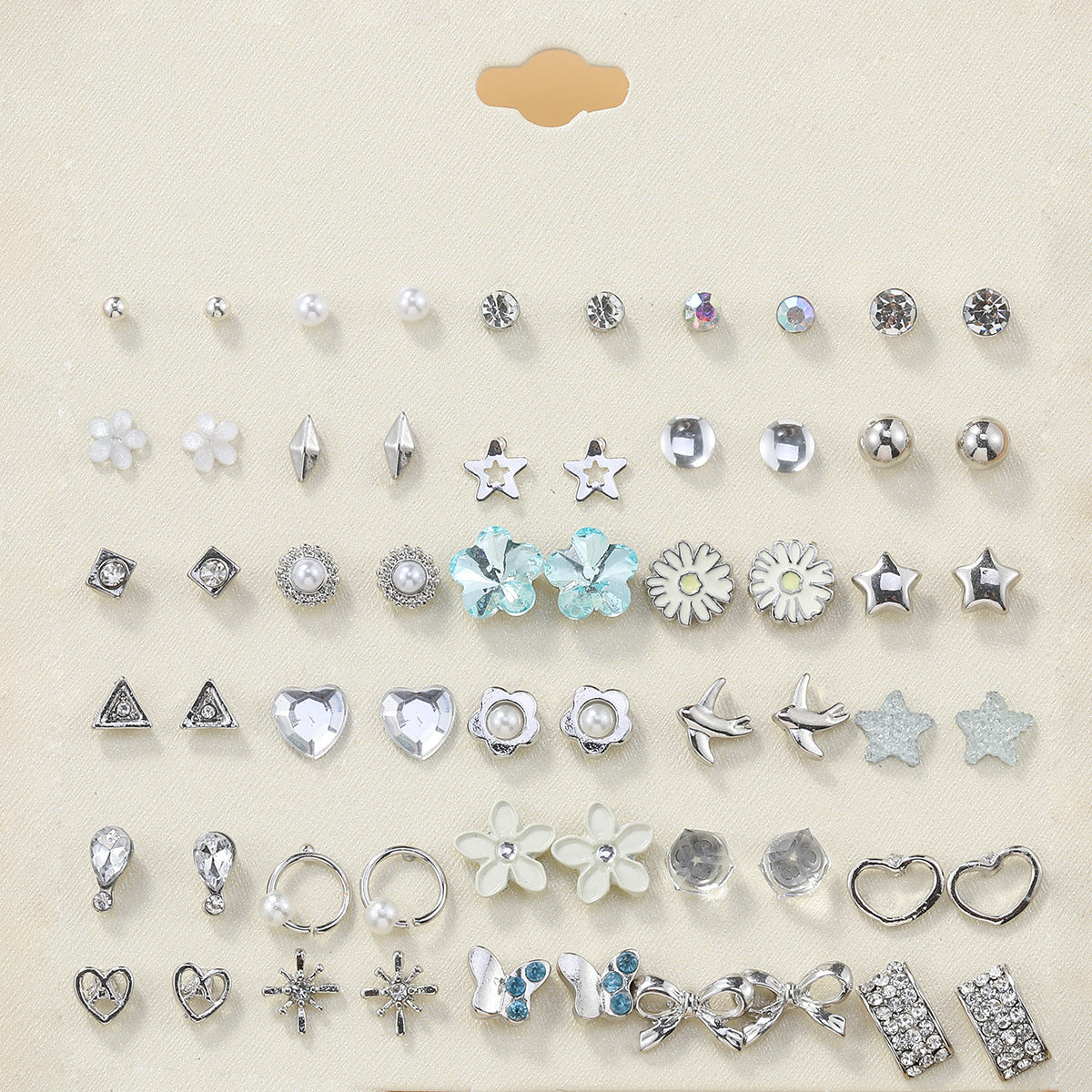 Glamorous Bow Flower Starfish Butterfly Combination Rings