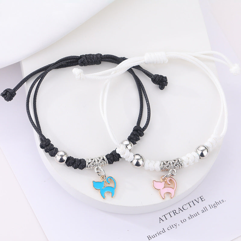 Cartoon Good-looking Woven Korean Style Fresh Carrying Strap Female Creative Bracelet
