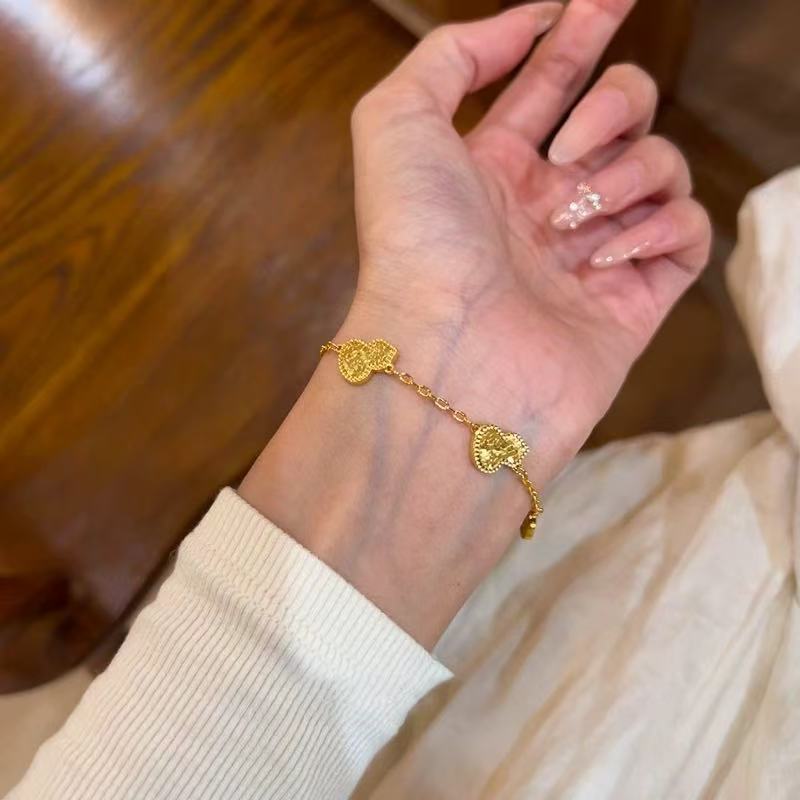 Women's Gold Mush Ice Gourd Chinese Affordable Luxury Style Bracelets