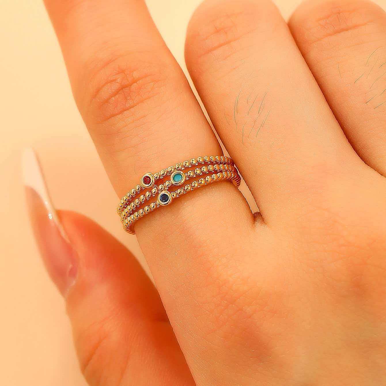 Simple Style Geometric Hollow Gold Plated Ring