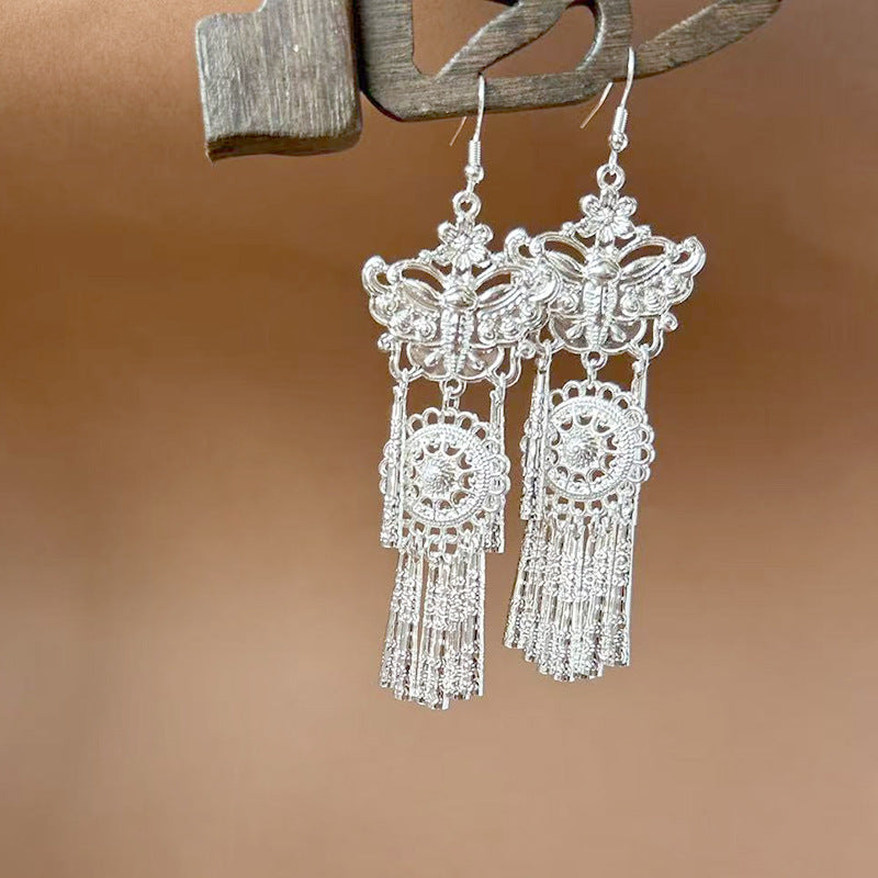 Ethnic Style Peacock Retro Ear Hook Earrings