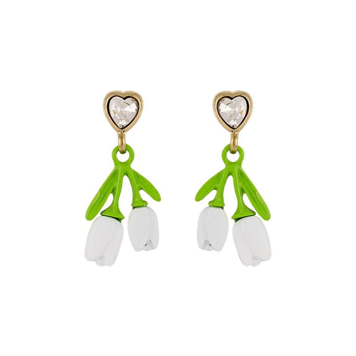 Flower Tulip High-grade Light Luxury Korean Pastoral Stud Earrings