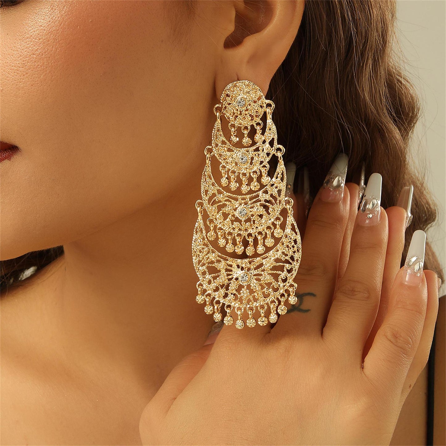 Women's Arabia Wedding Wear Light Luxury Fashion Earrings