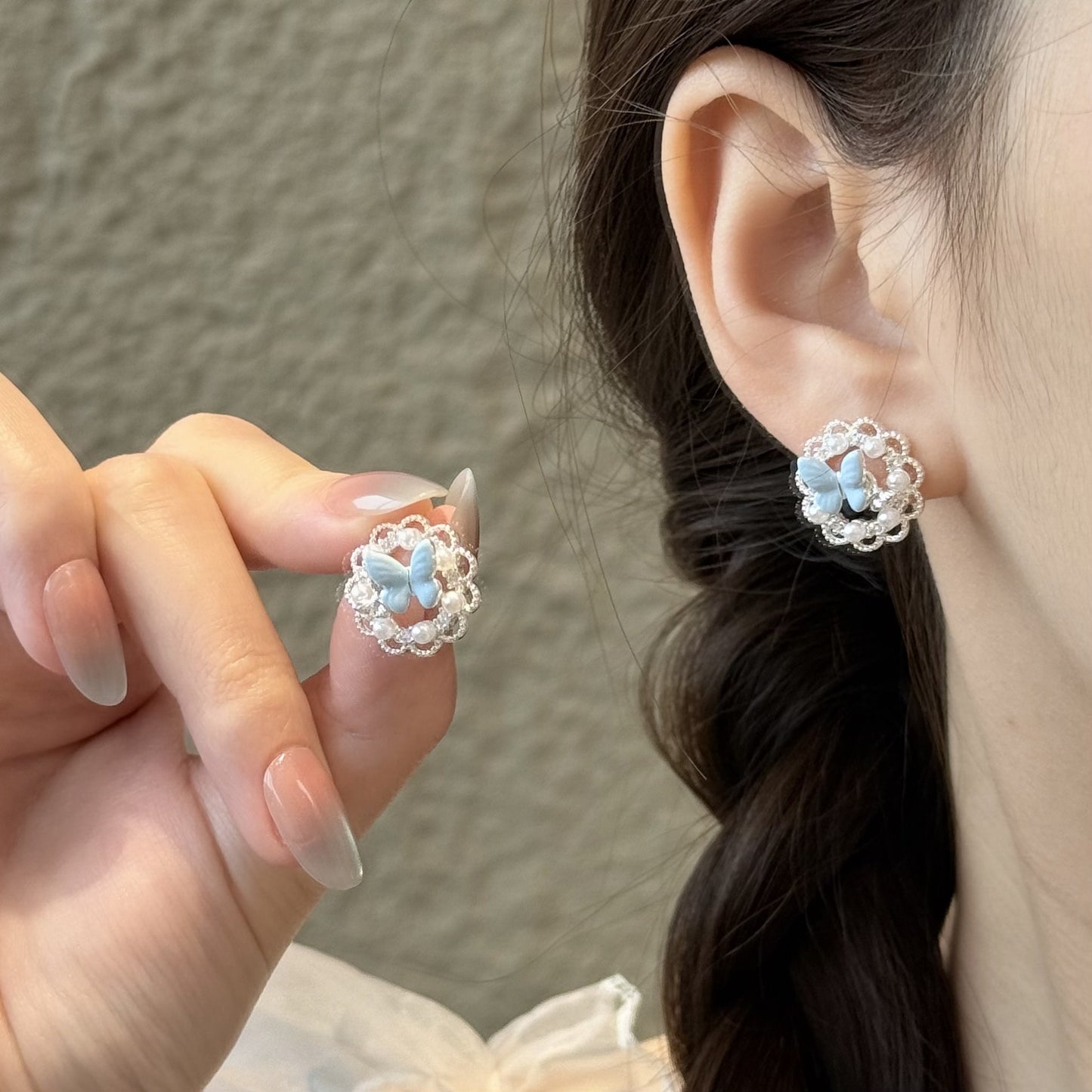 Lace With Flexible Daily Commuting Date Super Earrings