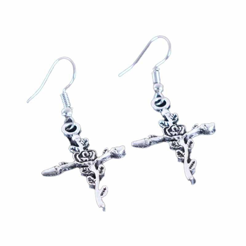 Bohemian Vintage Sun Moon Moonstone Asymmetric Alloy Earrings