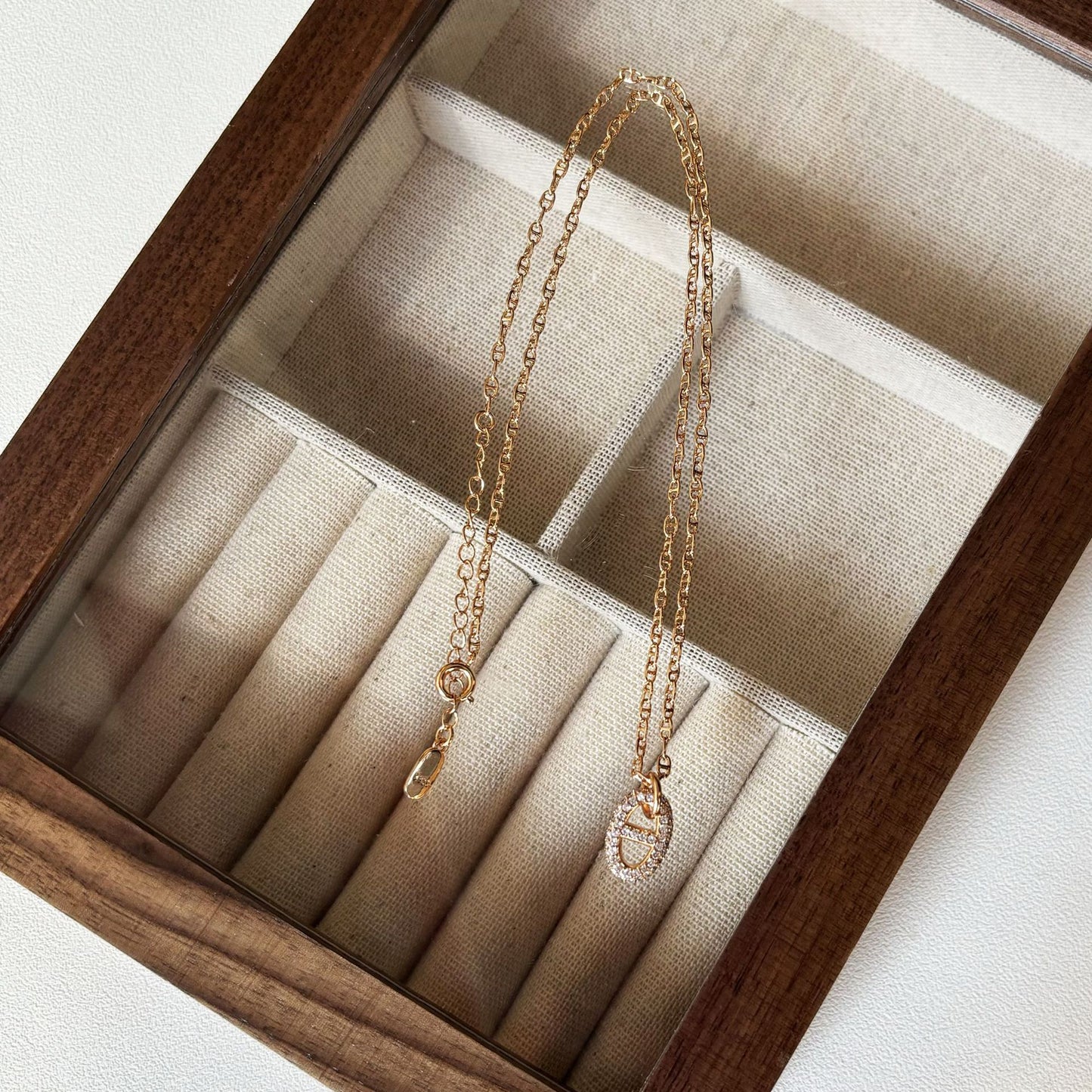 Women's Nose Full Diamond Fashion Simple Clavicle Chain Earrings