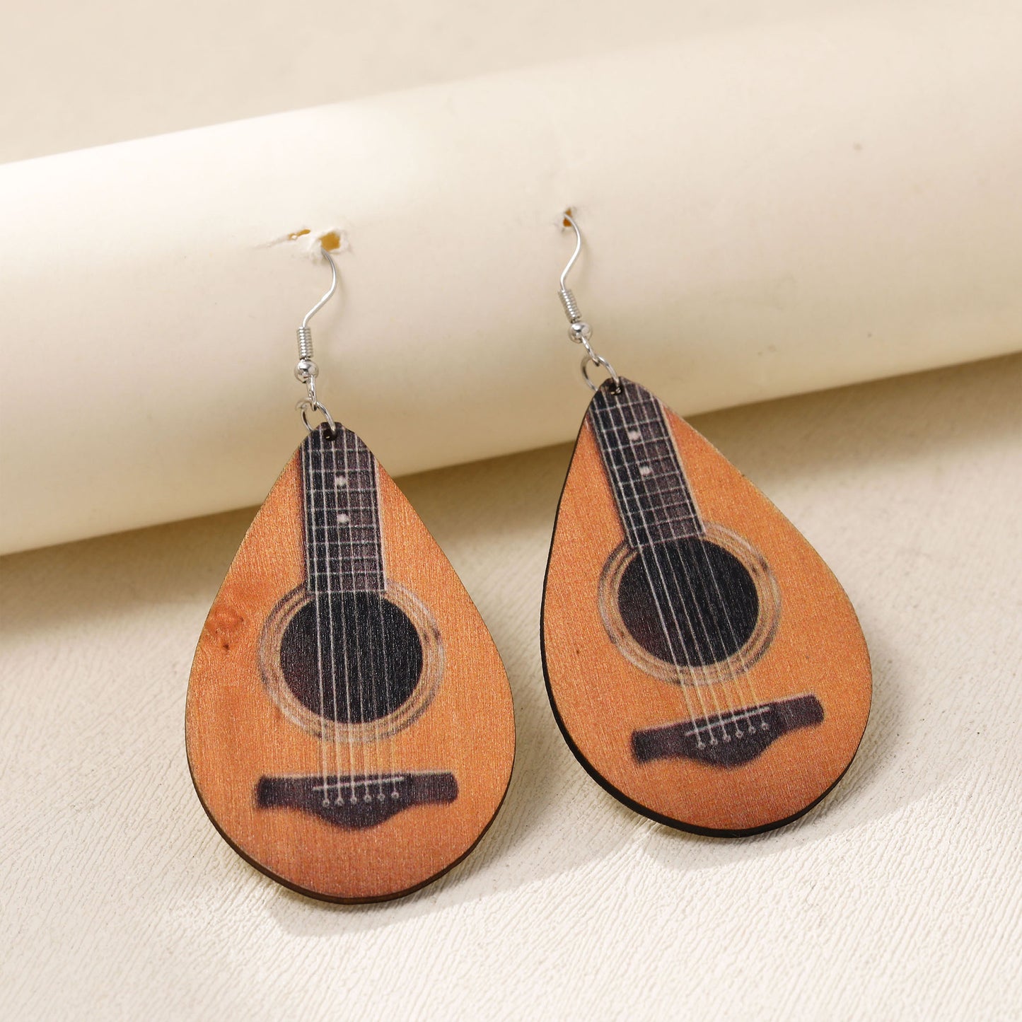 Fully Managed Environmentally Friendly Wooden Retro Personalized Rugby Style Earrings