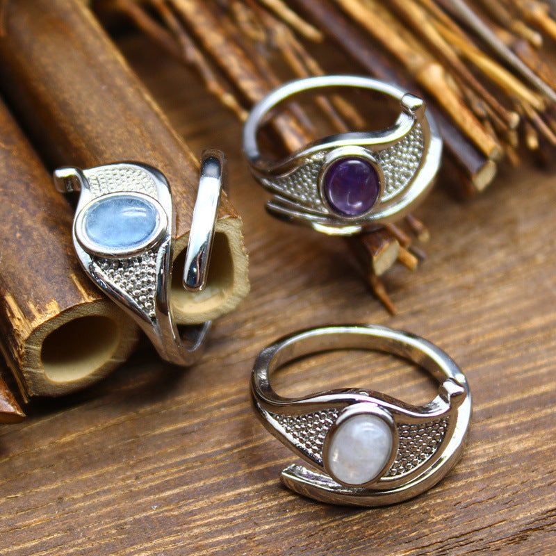 Eye Of Sea Gold Lucky Blue Treasure Ring