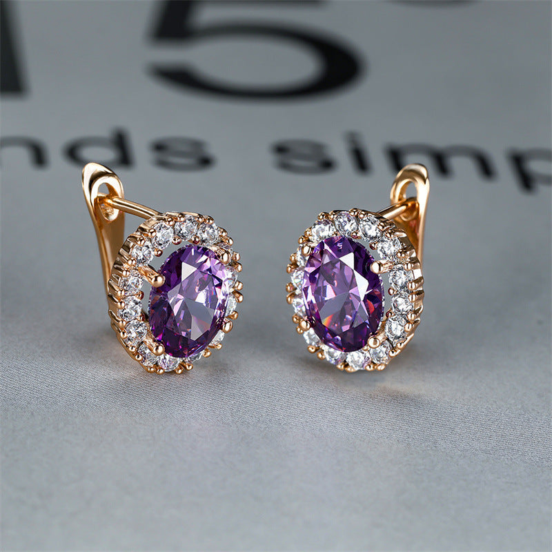Women's White Diamond For Small Personality Simple Stud Earrings