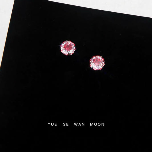 Zircon Flash Sandwich Cut Titanium Steel Ear Bone Exquisite Stud Earrings