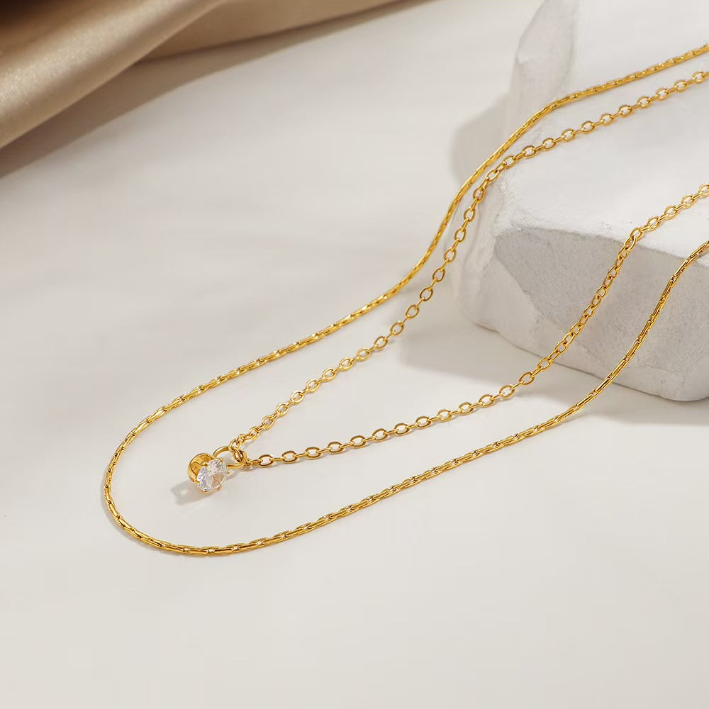 Women's Simple Temperament Cold Style Titanium Necklaces