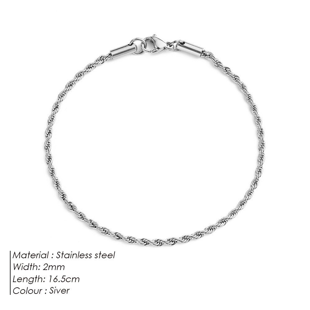 Women's American Simple Personalized Gold Twist Bracelets