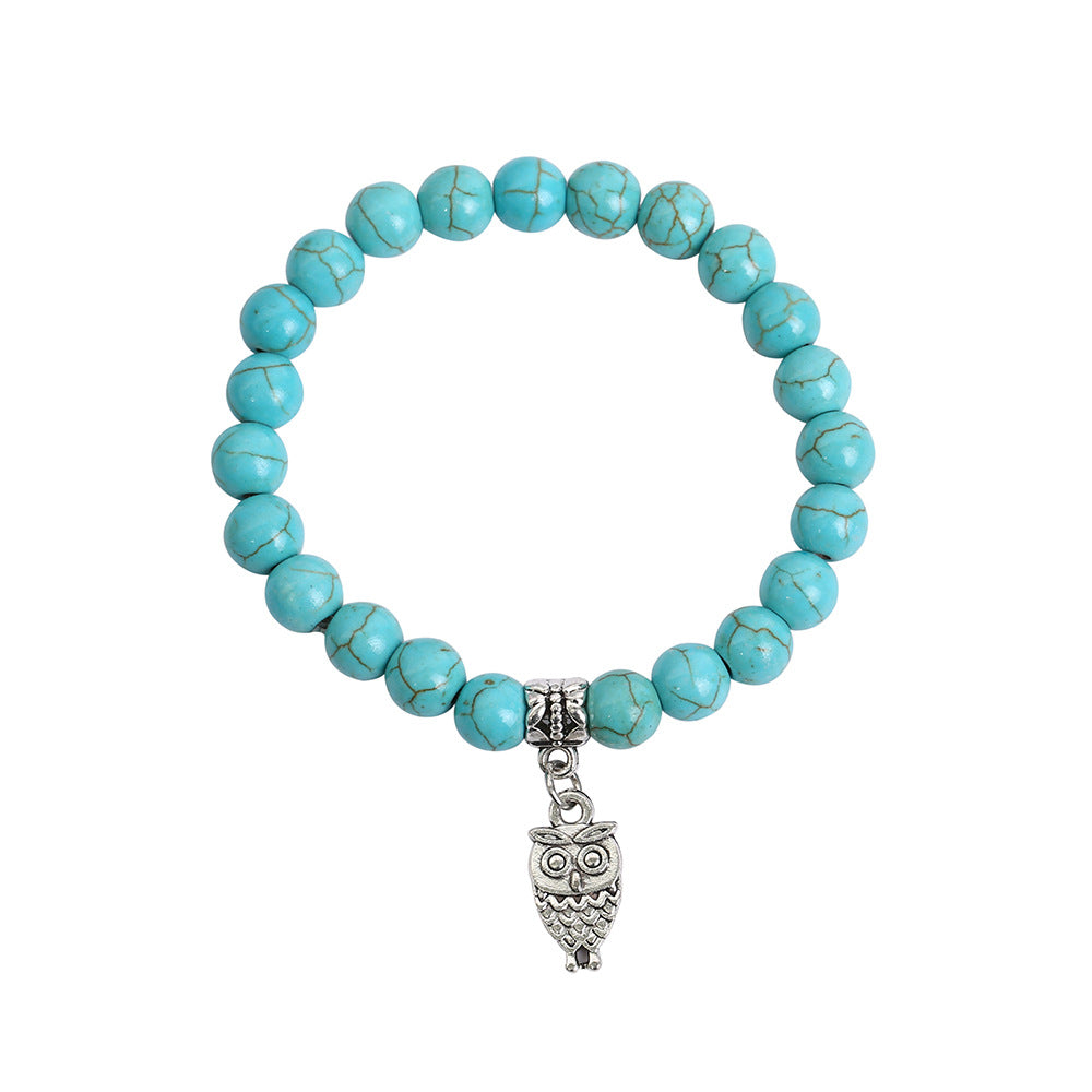 Turquoise Seahorse Starfish Turtle Owl Lucky Bracelet