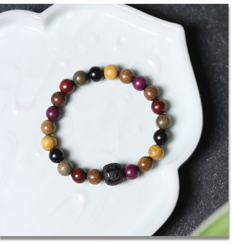 Women's & Men's Blackwood Bamboo Beads Wooden Cultural Artifact Bracelets
