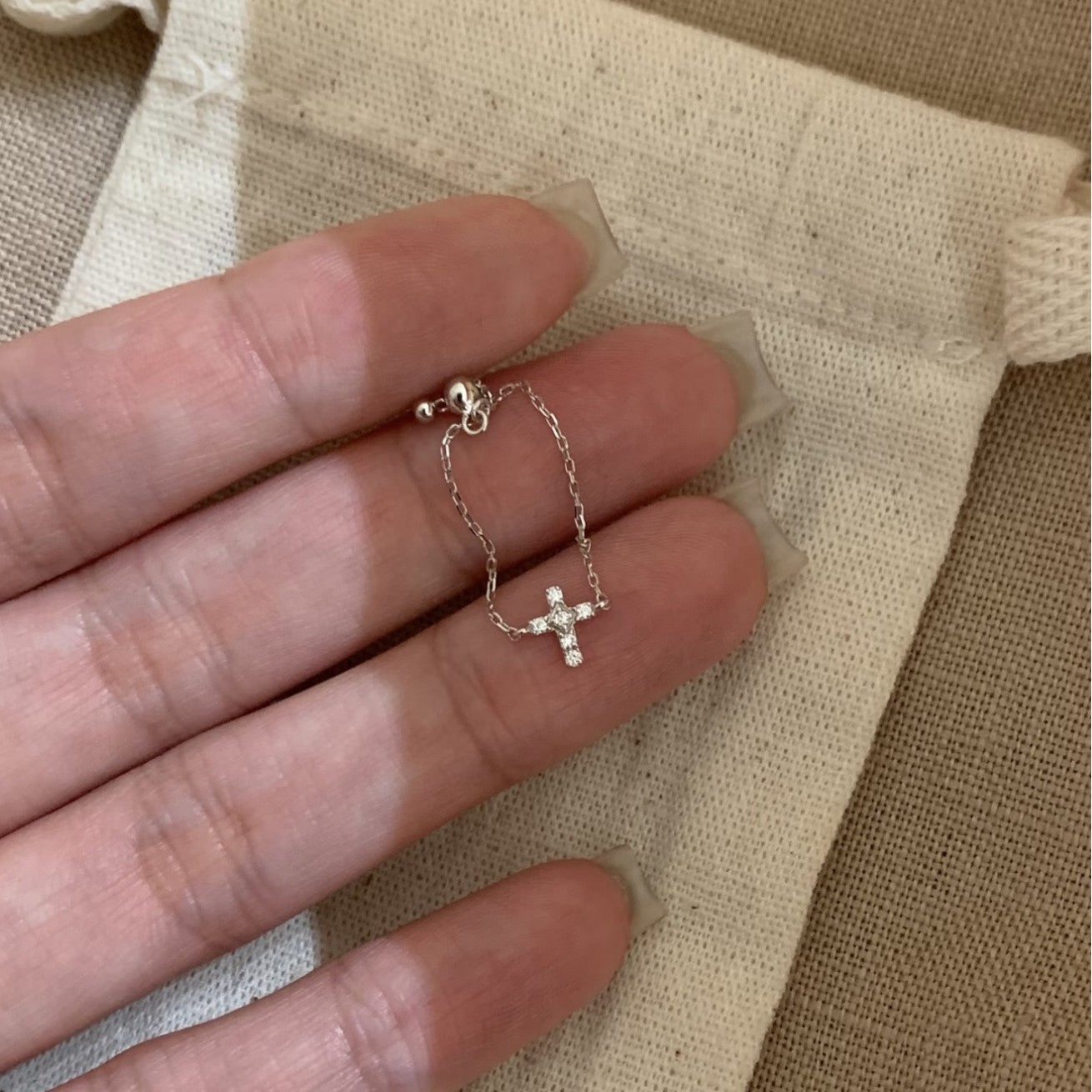 Cross Female Niche Unique Design High Sense Rings