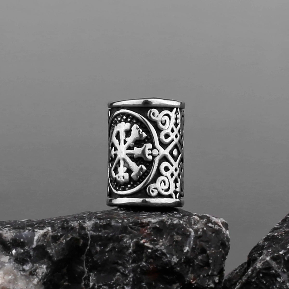 Viking Letter Titanium Steel Vintage Stainless Casing Necklace